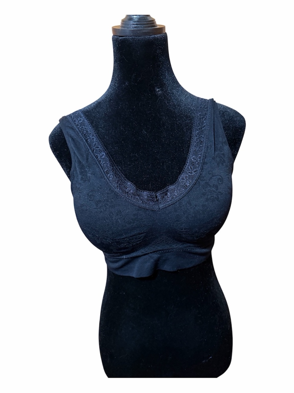 1 Black and 1 white Lace-Trim Seamless Bralettes- Women Intimates